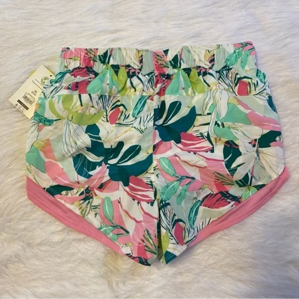 Athletic Works Running Shorts Womens Size XS Floral Print Lined Moisture‎